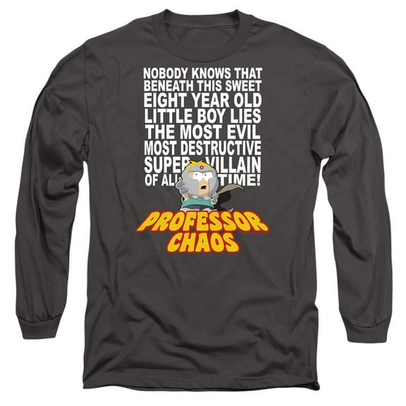 South Park Professor Chaos Unisex Adult Long-Sleeve T Shirt,Professor Chaos, Large