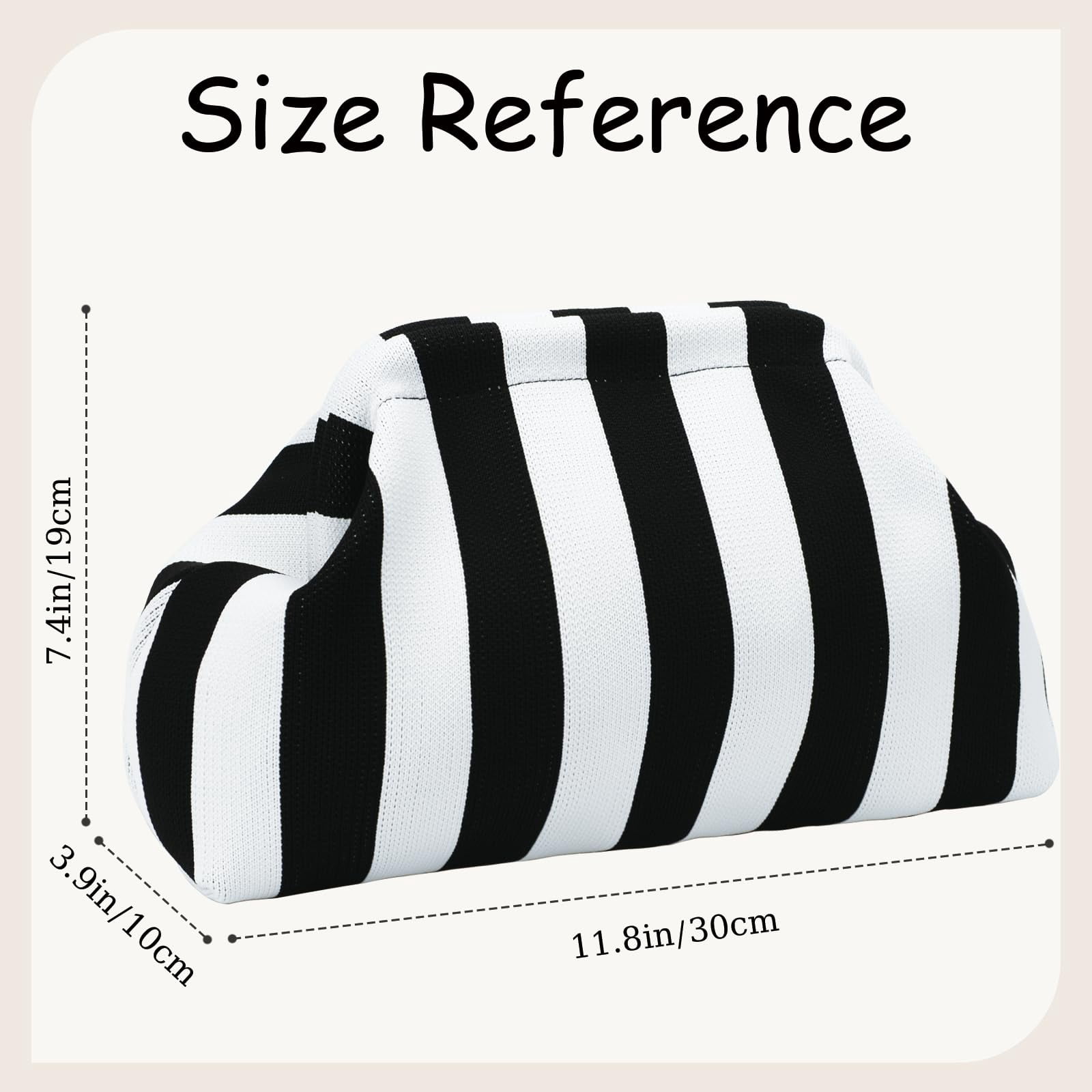 Summer Clutch Purses for Women Casual Crochet Dumpling Bag Colorblock Striped Cloud Clutch Handbags Casual Colorblock Bag Beach Clutch Purses Handbags