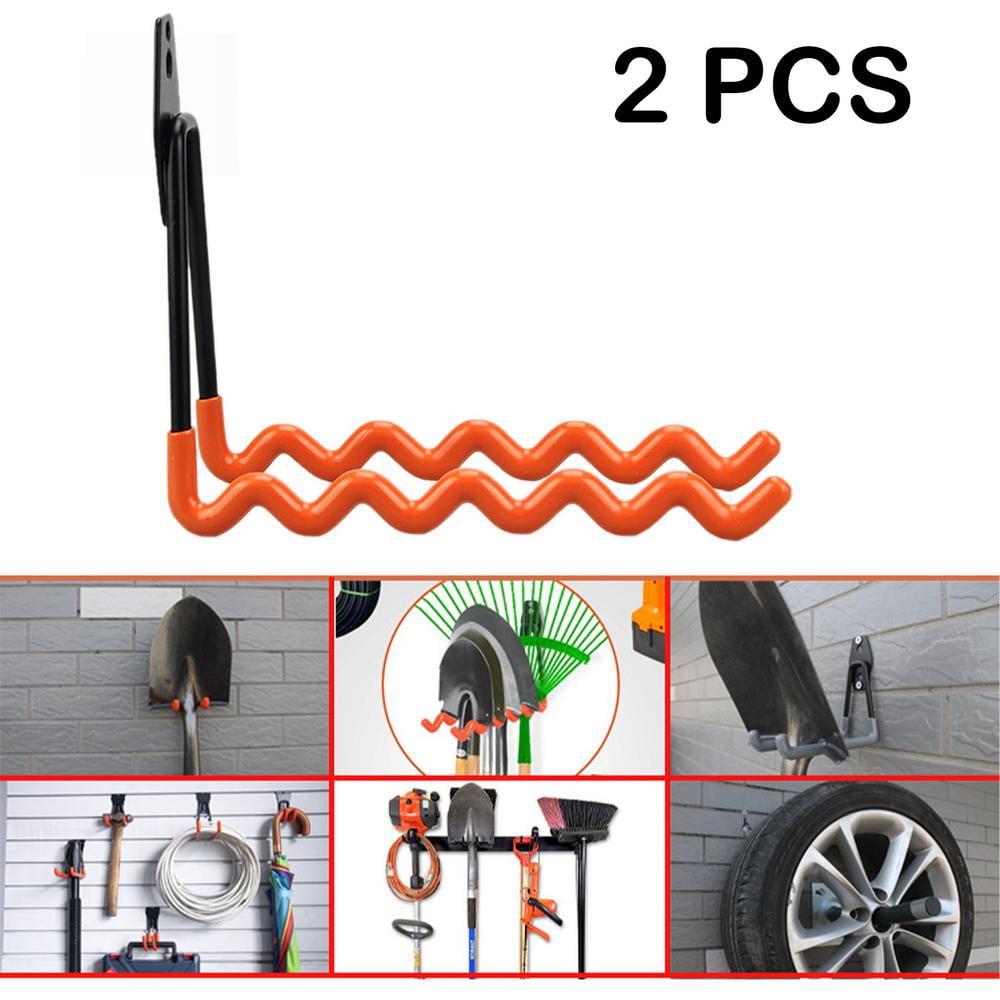 Lacyie 2PCS Durable Garage Storage Hooks Metal Wall-Mounted Utility Rack
