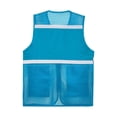 thumbnail image 3 of RUNQHUI Men Women Zipper High Visibility Reflective Safety Vest Construction Work Mesh Fabric Work Clothes Lake Blue 175, 3 of 5
