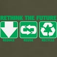 thumbnail image 3 of CafePress - Rethink The Future, Recycle Dark T Shirt - Men's Classic Graphic Cotton T-Shirt, 3 of 4