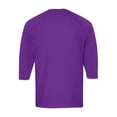 thumbnail image 6 of Men's Summer Henley Shirt 3/4 Sleeve Solid Color Shirts Casual Cotton Jersey Baseball Button up T-Shirts Sport Athletic Tee Top Purple S, 6 of 6