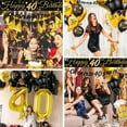 thumbnail image 6 of YANSION 40th Birthday Decoration for Men, 40th Black Gold Balloons with Cheers to 40 Years Banner, Beer & Beer Mug Foil Balloons, Number 40 Foil Balloons for Birthday Party Decorations, 6 of 7