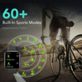 thumbnail image 5 of Efficverwal Smartwatch,Alexa Built-in,Bluetooth Calling,Fitness Monitor,Heart Rate Monitoring,Black,208BT, 5 of 5