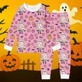 thumbnail image 2 of Huowey Halloween Bamboo Pajamas Toddler 2-Piece Pajamas Sleepwear Pjs Sets Long Sleeve Funny Jammies Print Comfort Loungewear,Pink,4-5 Years, 2 of 4