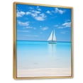 thumbnail image 2 of Designart "Boat gracefulness Minimalism I" Nautical & Beach Floater Framed Canvas Print, 2 of 7