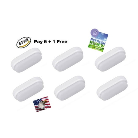

iLett 6 Pack (Pay 5 and 1 Free) of 12 Watts LED Oval Flush Mount Light and Bulkhead Outdoor prepared 8 x 4 in 6500K
