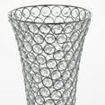 Efavormart Set of 2 Tall Silver Beaded Crystals Trumpet Floral Vase Wedding Centerpiece 23" Tall ...