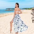 thumbnail image 5 of Women Sarong Wraps Flower Swimsuit Beach Pareo Bikini Coverups Skirt L, 5 of 7