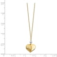 thumbnail image 2 of 14k Yellow and White Gold Two Tone Polished & Diamond Cut Puffed Heart Necklace Length 18 Inch, 2 of 2