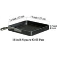 thumbnail image 2 of Hard Anodized Nonstick Square Grill Pan 11 x 11 Inch Skillet for Camping and Home Use, 2 of 6