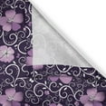 thumbnail image 3 of Floral Curtains 2 Panels Set, Butterfly Silhouettes with Plant Flower Patterned Design Swirls Curves, Window Drapes for Living Room Bedroom, 55W X 39L Inches, Lilac Dark Purple White, by Ambesonne, 3 of 3