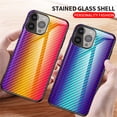 thumbnail image 6 of SaniMore Cover Compatible with iPhone 14 Pro 6.1" 2022, Rugged Carbon Fiber Glass Backplane Shockproof TPU Bumper Luxury Eye-catching Anti-drop Heavy Duty Protective Case For iPhone 14 Pro, Black, 6 of 10