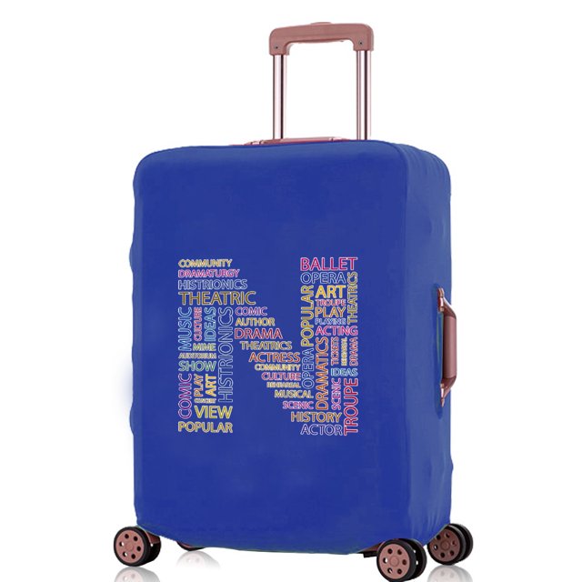 2024 Luggage Covers Travel Accessories Suitcase Cover Protector Reusable Washable 18-32inch Text Letter Printed Pattern Series 8text N XL