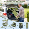 thumbnail image 6 of ABORON Beach Chair with Canopy Shade and Footrest, Folding Breathable Camping Canopy Chair with Cooler Bag and Cup Holder, Portable Ergonomic Beach Chair for Adults Camping, Beach, Fishing - Green, 6 of 10