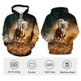 thumbnail image 3 of WHNBCW Funny Horse Sweatshirt Novelty Animal Graphic Theme Hoodie Long Sleeve Casual Wear, 3 of 7