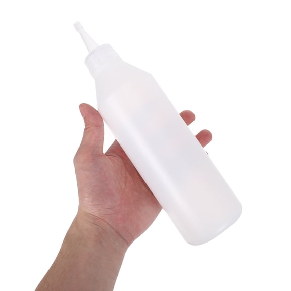 LOLIPPYY 2-Pack White Polyethylene Squeeze Bottles for Glue, Liquid Storage, Dispensing, Craft, and Projects