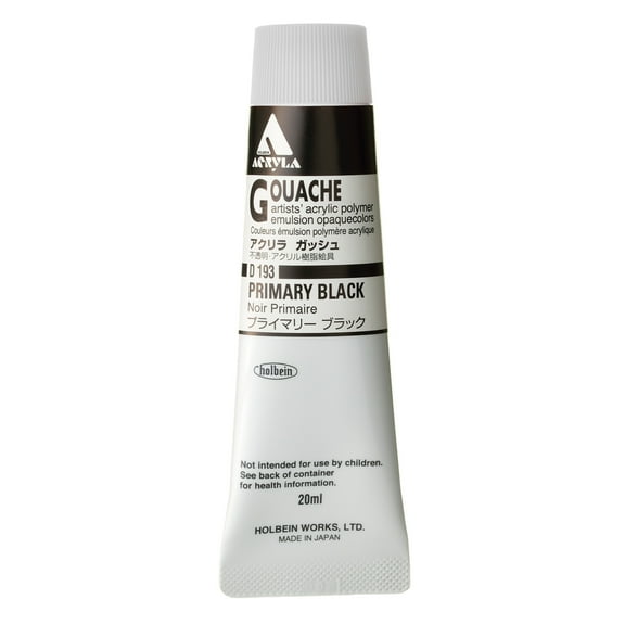 Holbein Acryla Gouache, 20ml, Primary Black