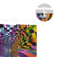 thumbnail image 5 of Yayeee Shower Curtain with Hooks 72"x72" Waterproof Fabric Bathroom Hanging Decor, Green Wavy Plaid, 5 of 5
