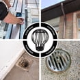 thumbnail image 4 of Colador de fregadero Protector de acero inoxidable Rejilla de drenaje Extensores de canalones Protectores de hojas de malla negra Tapa antibloqueo de techo Rejilla de bajantes 8 piezas, 4 of 6