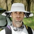 thumbnail image 2 of Mens Sun Hat Wind Outdoor Sun Hat with Solar Powered On Fan Hat, 2 of 5