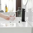 thumbnail image 6 of Open Box Waterfall Single Handle Single Hole Low-Arc Bathroom Faucet Bathroom Drip-Free Vanity Sink Faucet in Matte Black, 6 of 14