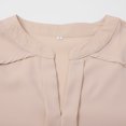 thumbnail image 6 of Ruyang Summer Shirts for Women Women's New Summer V Neck Puff Sleeve Solid Color Shirt Tops Women Top Long, 6 of 8