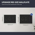 thumbnail image 4 of 3-Gang Screwless Decorative Wall Plates, Mid-Size Unbreakable Thermoplastic Faceplate Cover for Decorator Receptacle Outlet Switch, UL Listed (5 Pack, Black), 4 of 9