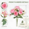thumbnail image 4 of Peonies Artificial Flowers, Dark Pink Artificial Peonies, Silk Peonies Flowers Fake Peonies Artificial Flowers Peonies Bouquet for Centerpiece Table Wedding Party Home Decor, 4 of 5