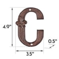thumbnail image 2 of NACH DB62-C House Numbers, 4.5 Inch, Rustic Brown, 2 of 5