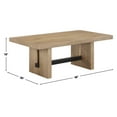 thumbnail image 5 of Steve Silver Aubrey Modern Rectangle Cocktail Table, Weathered Driftwood/Black, 5 of 6