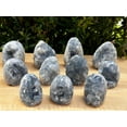 thumbnail image 7 of Polished Celestite Cluster, Celestite Geode Free Shape w. Druse, Standing Celestite Healing Crystal (0.5-0.75 lb), 7 of 7