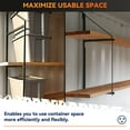 thumbnail image 4 of Kojem Universal Shipping Container Shelving Shelf Bracket Wall Mounting Black Steel Pair, 4 of 7