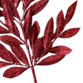 thumbnail image 3 of 23" Glitter Bay Leaf Spray: Burgundy, 3 of 6