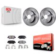 thumbnail image 1 of Transit Auto Rear Disc Brake Rotors and Semi-Metallic Pads Kit for Car Hyundai Accent Kia Rio K8F-101936, 1 of 11