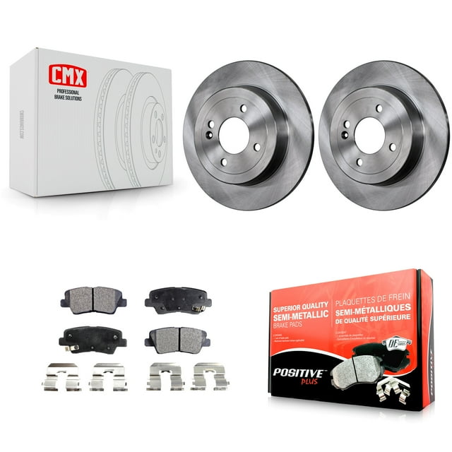 Transit Auto Rear Disc Brake Rotors and Semi-Metallic Pads Kit for Car Hyundai Accent Kia Rio K8F-101936