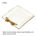 thumbnail image 3 of Uxcell Vintage Decorative Rectangle Tray Resin Bow Knot Organizer Dish Plate, White 2 Pack, 3 of 5