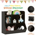 thumbnail image 5 of UTEX Toy Storage Organizer with Bookcase, Kid’s Bin Storage Unit with 8 Compartments &3 Baskets Bins, Toys Box Organizer, Kid’s Multi Shelf Cubby for Books,Toys (Espresso), 5 of 7
