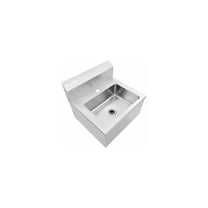 Global Industrial Stainless Steel Hands Free Wall Mount Sink 14""x10""x5"" Deep