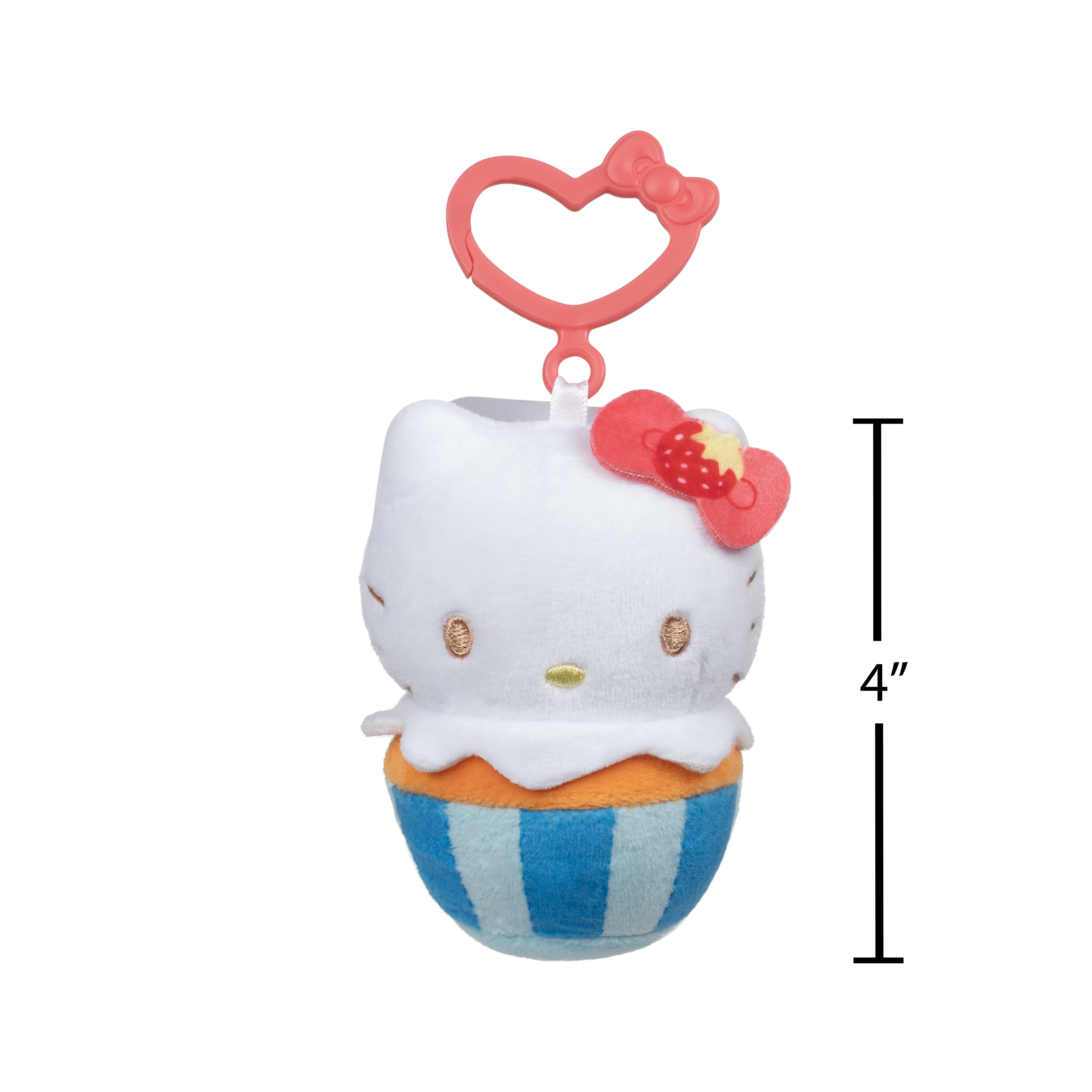 Hello Kitty and Friends, Hello Kitty 4 inch Clip-On - Cupcake Themed Child's Plush