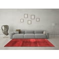 thumbnail image 3 of Ahgly Company Indoor Square Abstract Red Modern Area Rugs, 3' Square, 3 of 4