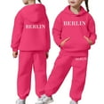 thumbnail image 3 of CHENge Girls Leggings Set - 2 Piece Pullover Girls Hoodies Sweatshirt and Athletic Leggings Outfit (Sizes 7-12), 3 of 8