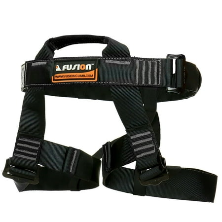 Harness Climbing Men Fusion Climb Tactical Military Edition Centaur Adult Half Body Adjustable Zip Line Climbing Rescue Harness M-XL Black ()