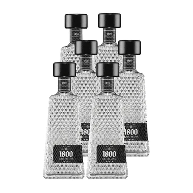 Caja de 6 Tequila 1800 Añejo Cristalino 700 ml