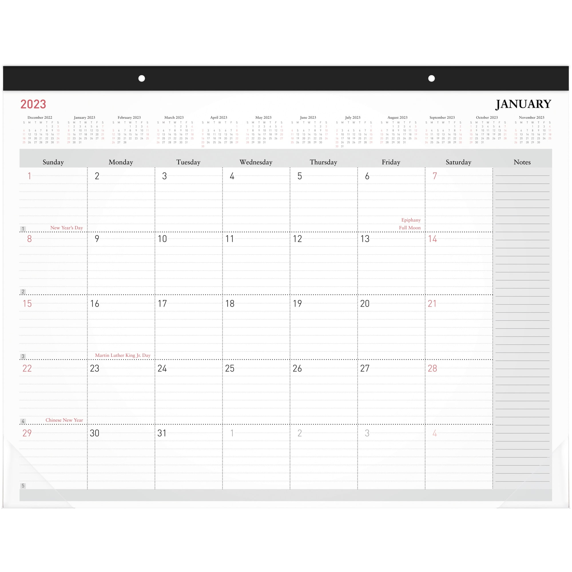 Office Depot Brand Monthly Desk Pad Calendar 21 3 4 X 17 White 