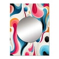 thumbnail image 2 of Designart "Vibrant Pop Art Trend II" Geometric Mirror Wall Decor - Modern Pink Geometric Hallway Wall Mirror Art - 32" x 24" Inch, 2 of 5