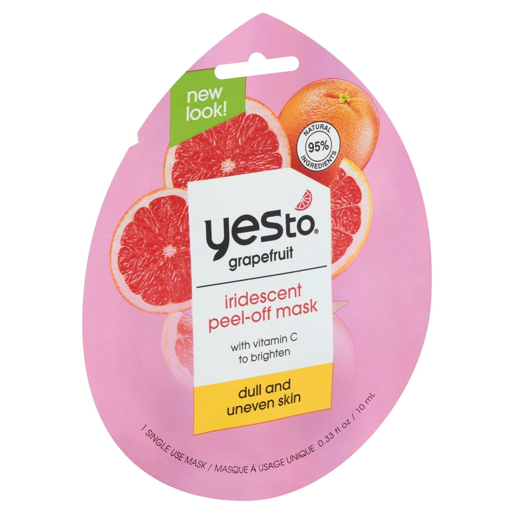 Yes To Grapefruit Iridescent PeelOff Mask, 0.33 fl oz