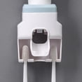 thumbnail image 5 of Exprimidor Automático de Pasta de Dientes Estante de Almacenamiento para Cepillos de Dientes Sin Perforaciones Montado en la Pared Soporte para Cepillos de Dientes Exprimidor Gris, 5 of 5