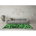 thumbnail image 3 of Ahgly Company Indoor Square Abstract Emerald Green Modern Area Rugs, 3' Square, 3 of 4