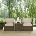 thumbnail image 3 of Crosley Furniture Bradenton 3 Piece Metal Patio Conversation Set in Brown/Sand, 3 of 3